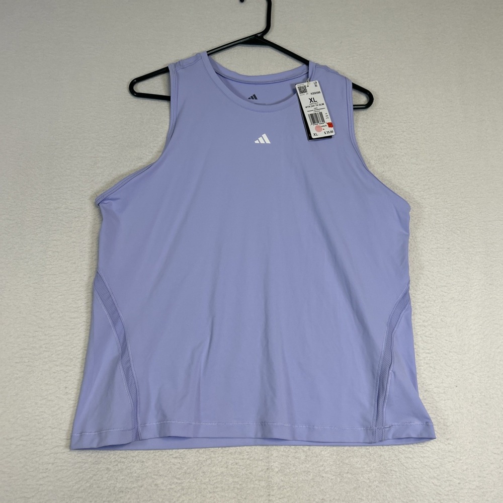 Adidas WTR D4T Tank Top KB9586 Women’s XL Slim Fit Training Purple Sleeveless